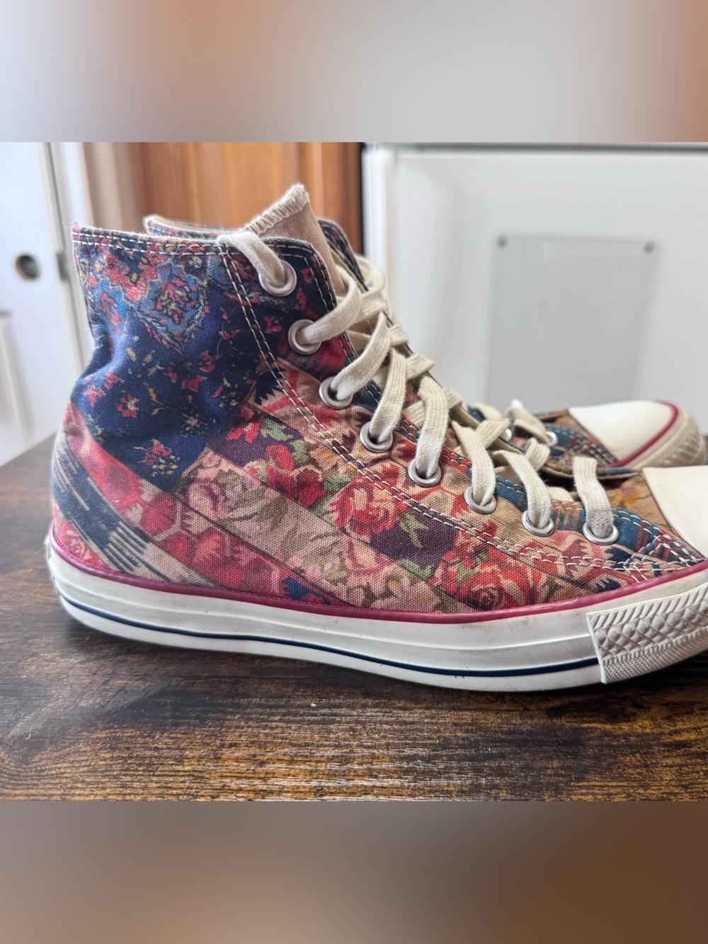 Converse Chuck Taylor All Star Hi Multi Natural Floral Tapestry Sneakers Size 9 - Picture 5 of 12